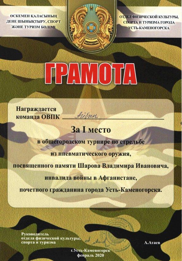 Городской турнир по стрельбе