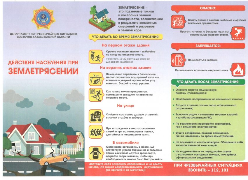 Действия населения при землетрясении